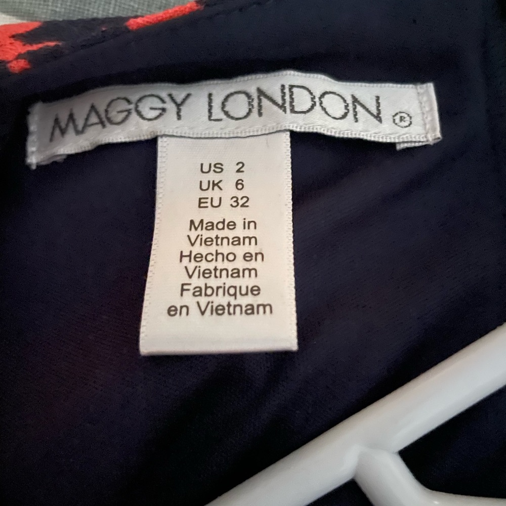 NWOT Maggy London Tie Dye Print Crepe Midi Dress Size 2 - Picture 8 of 8